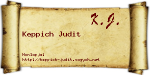 Keppich Judit névjegykártya